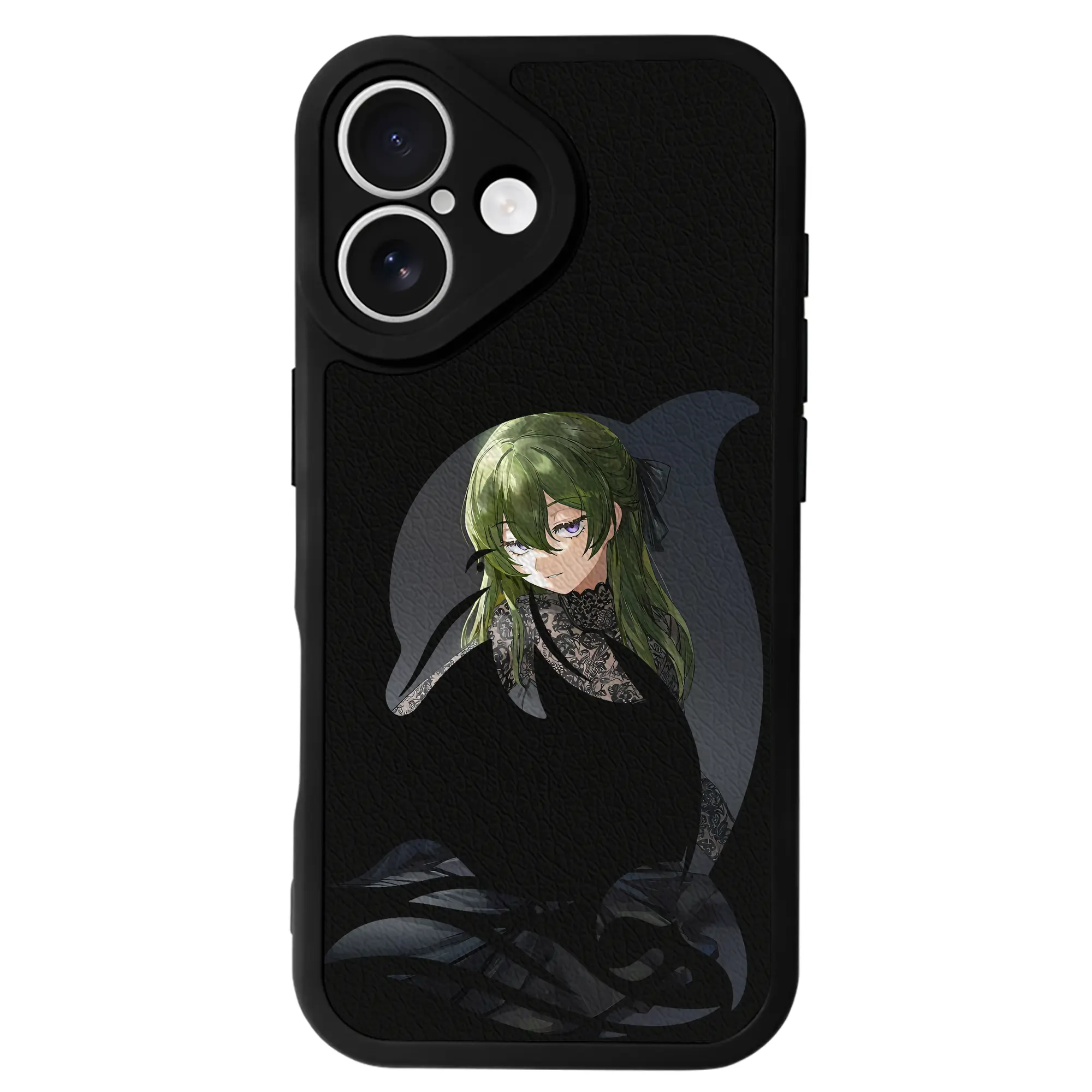 葬送のフリーレン（Frieren） グッズ,ユーベル（Übel） - IPhone 16シリーズ対応 ・ シリコンスマホケース ・ レザー調 ・ 高精度フィット ・ 耐衝撃 ・ ワイヤレス充電対応 ・ 精密カット